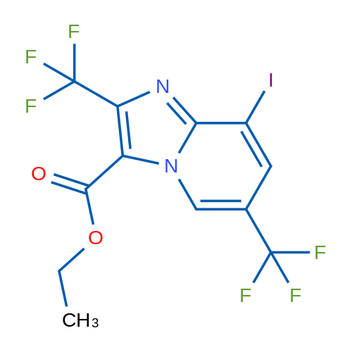 Ethyl 8-iodo-2,6-bis(trifluoromethyl)imidazo[1,2-a]pyridine-3-carboxylate 1g