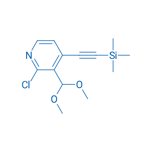 2-Chloro-3-(dimethoxymethyl)-4-((trimethylsilyl)ethynyl)pyridine 1g