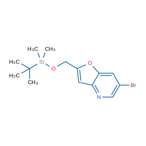 6-Bromo-2-(((tert-butyldimethylsilyl)oxy)methyl)furo[3,2-b]pyridine 1g