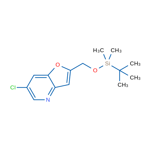 2-(((tert-Butyldimethylsilyl)oxy)methyl)-6-chlorofuro[3,2-b]pyridine 1g