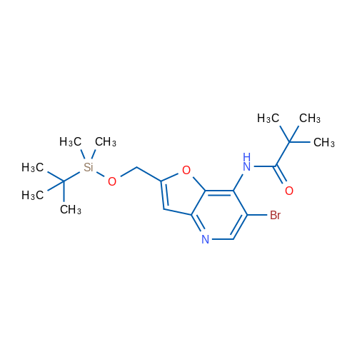N-(6-Bromo-2-(((tert-butyldimethylsilyl)oxy)methyl)furo[3,2-b]pyridin-7-yl)pivalamide 1g