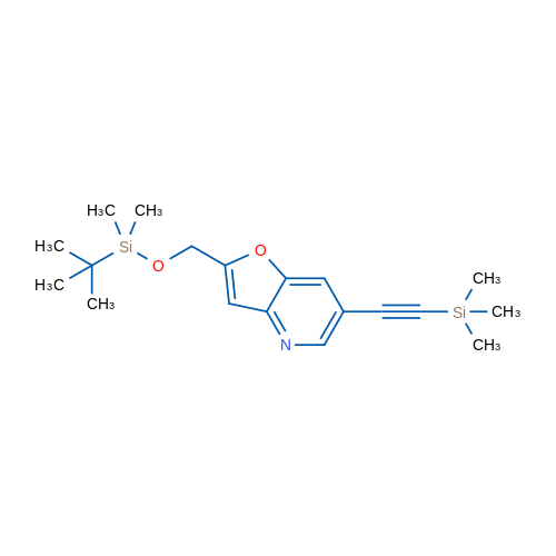 2-(((tert-Butyldimethylsilyl)oxy)methyl)-6-((trimethylsilyl)ethynyl)furo[3,2-b]pyridine 1g