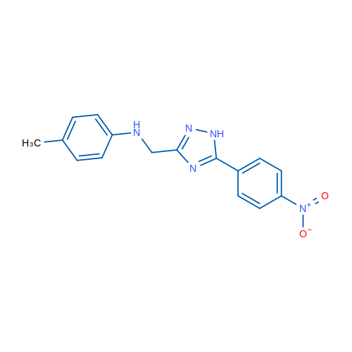 4-Methyl-N-((5-(4-nitrophenyl)-1H-1,2,4-triazol-3-yl)methyl)aniline 1g
