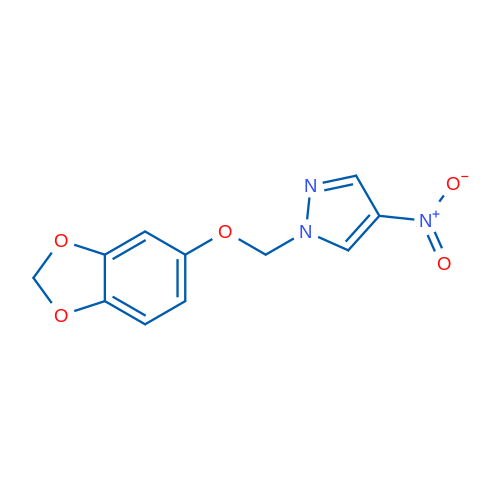 1-((Benzo[d][1,3]dioxol-5-yloxy)methyl)-4-nitro-1H-pyrazole 1g
