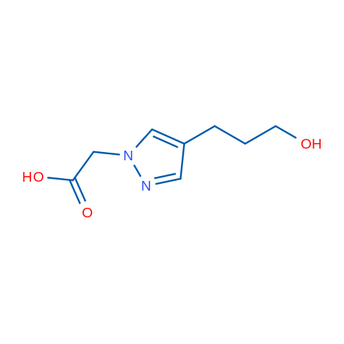 2-[4-(3-Hydroxypropyl)-1H-pyrazol-1-yl]acetic acid 100mg