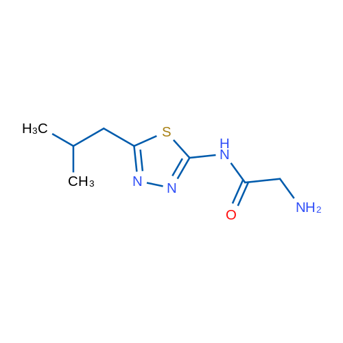 2-Amino-N-(5-isobutyl-1,3,4-thiadiazol-2-yl)acetamide 1g