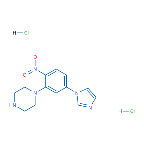 1-(5-(1H-Imidazol-1-yl)-2-nitrophenyl)piperazine dihydrochloride 1g