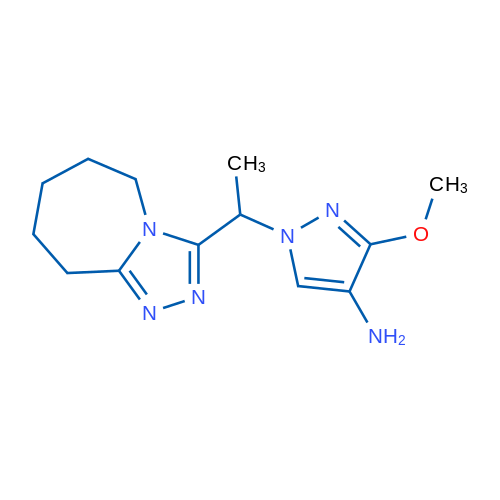 3-Methoxy-1-(1-(6,7,8,9-tetrahydro-5H-[1,2,4]triazolo[4,3-a]azepin-3-yl)ethyl)-1H-pyrazol-4-amine 1g