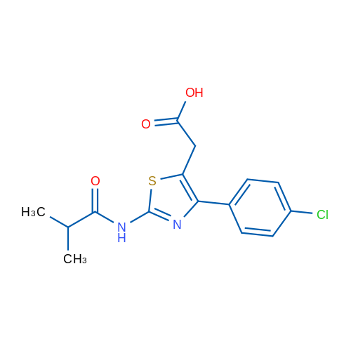 2-(4-(4-Chlorophenyl)-2-isobutyramidothiazol-5-yl)acetic acid 5g