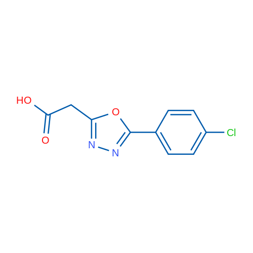 2-(5-(4-Chlorophenyl)-1,3,4-oxadiazol-2-yl)acetic acid 1g