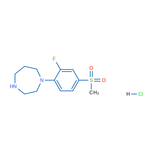 1-(2-Fluoro-4-(methylsulfonyl)phenyl)-1,4-diazepane hydrochloride 1g