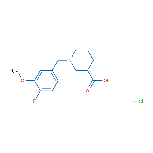 1-(4-Fluoro-3-methoxybenzyl)piperidine-3-carboxylic acid hydrochloride 1g