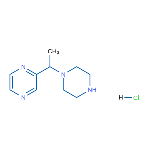 2-(1-(Piperazin-1-yl)ethyl)pyrazine hydrochloride 1g