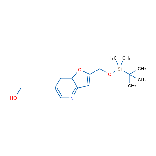 3-(2-(((tert-Butyldimethylsilyl)oxy)methyl)furo[3,2-b]pyridin-6-yl)prop-2-yn-1-ol 1g