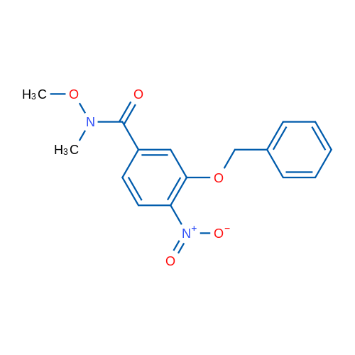 3-(Benzyloxy)-N-methoxy-N-methyl-4-nitrobenzamide 1g