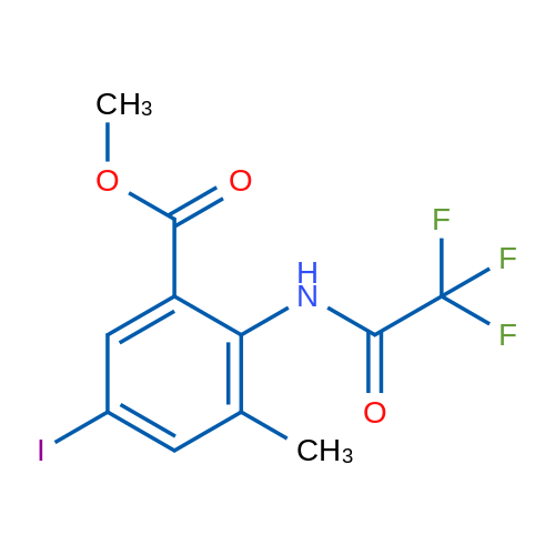 Methyl 5-iodo-3-methyl-2-(2,2,2-trifluoroacetamido)benzoate 5g