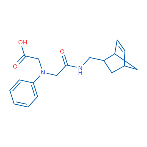 2-((2-((Bicyclo[2.2.1]hept-5-en-2-ylmethyl)amino)-2-oxoethyl)(phenyl)amino)acetic acid 1g