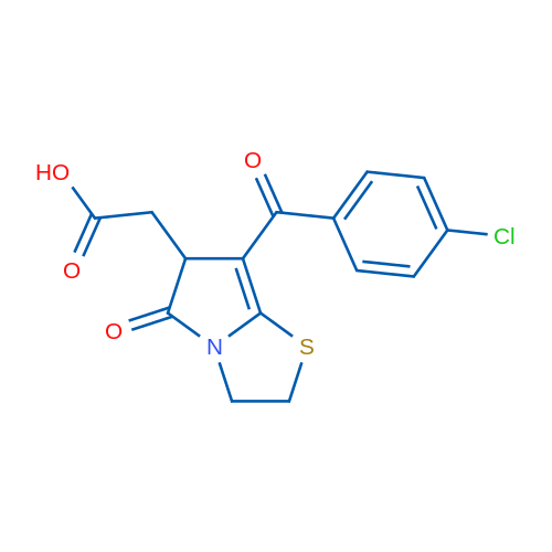 2-(7-(4-Chlorobenzoyl)-5-oxo-2,3,5,6-tetrahydropyrrolo[2,1-b]thiazol-6-yl)acetic acid 1g