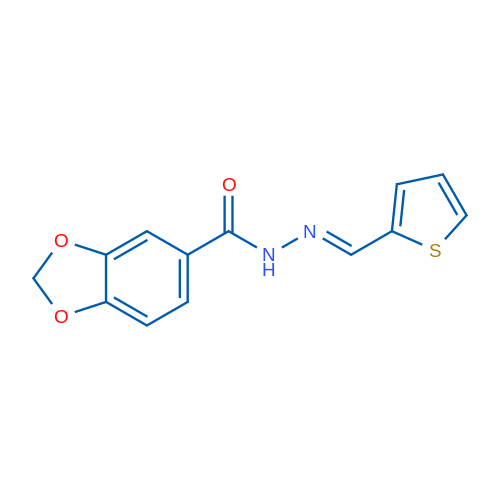 N'-[(1E)-(Thiophen-2-yl)methylidene]-2H-1,3-benzodioxole-5-carbohydrazide 1g