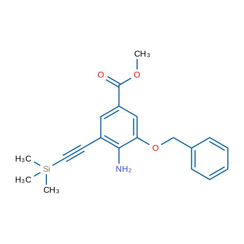 Methyl 4-amino-3-(benzyloxy)-5-((trimethylsilyl)ethynyl)benzoate 1g