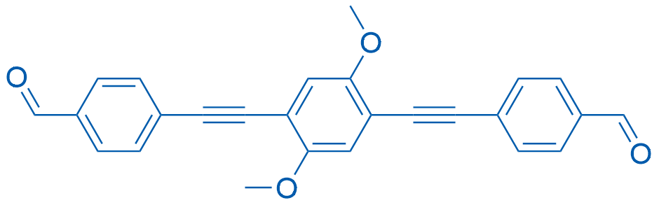 4,4'-((2,5-Dimethoxy-1,4-phenylene)bis(ethyne-2,1-diyl))dibenzaldehyde 250mg