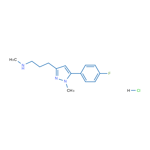 {3-[5-(4-fluorophenyl)-1-methyl-1H-pyrazol-3-yl]propyl}(methyl)amine hydrochloride 5g