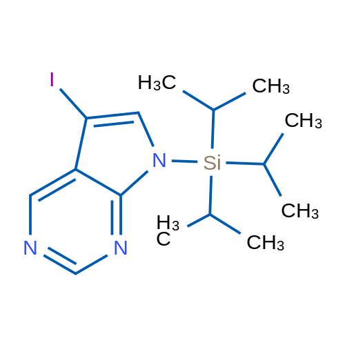 5-Iodo-7-(triisopropylsilyl)-7H-pyrrolo[2,3-d]pyrimidine 1g