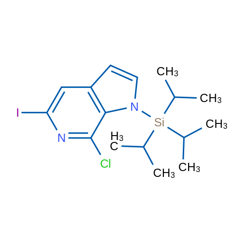 7-Chloro-5-iodo-1-(triisopropylsilyl)-1H-pyrrolo[2,3-c]pyridine 1g