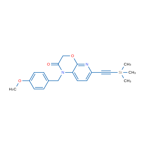 1-(4-Methoxybenzyl)-6-((trimethylsilyl)ethynyl)-1H-pyrido[2,3-b][1,4]oxazin-2(3H)-one 1g