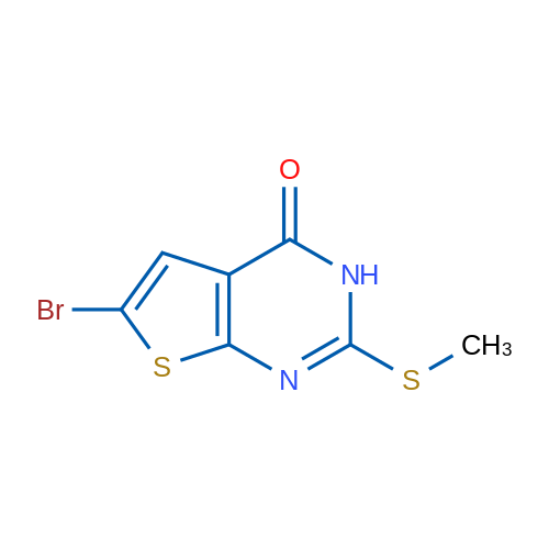 6-Bromo-2-(methylthio)thieno[2,3-d]pyrimidin-4(3H)-one 1g