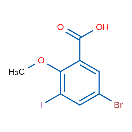 5-Bromo-3-iodo-2-methoxybenzoic acid 1g