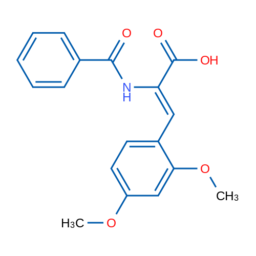 (Z)-2-Benzamido-3-(2,4-dimethoxyphenyl)acrylic acid 1g