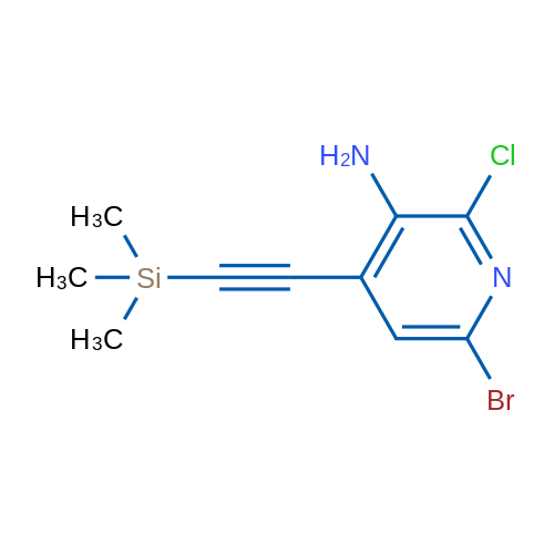 6-Bromo-2-chloro-4-((trimethylsilyl)ethynyl)pyridin-3-amine 1g