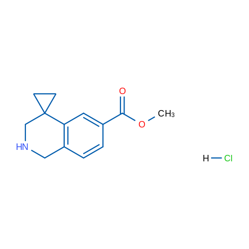 Methyl 2',3'-dihydro-1'H-spiro[cyclopropane-1,4'-isoquinoline]-6'-carboxylate hydrochloride 1g