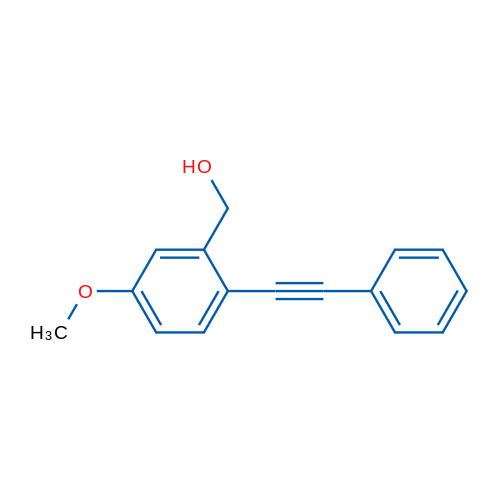 (5-Methoxy-2-(phenylethynyl)phenyl)methanol 1g