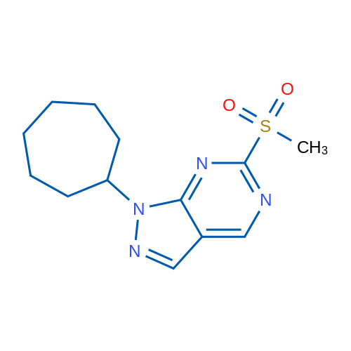 1-Cycloheptyl-6-(methylsulfonyl)-1H-pyrazolo[3,4-d]pyrimidine 1g
