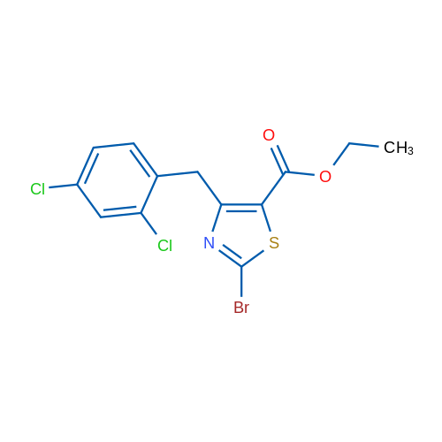 Ethyl 2-bromo-4-(2,4-dichlorobenzyl)thiazole-5-carboxylate 1g