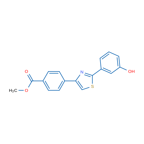 MEthyl 4-(2-(3-hydroxyphenyl)thiazol-4-yl)benzoate 250mg