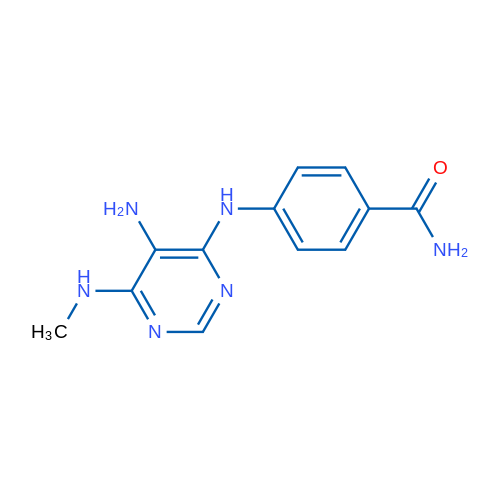 4-(5-AMino-6-(methylamino)pyrimidin-4-ylamino)benzamide 100mg
