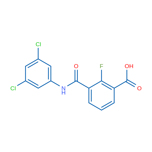 3-(3,5-DIchlorophenylcarbamoyl)-2-fluorobenzoic acid 250mg