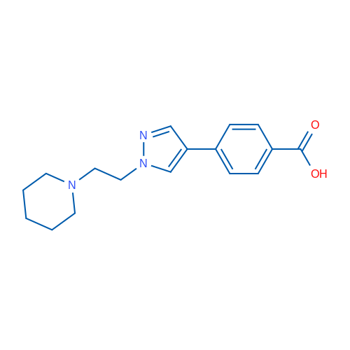 4-(1-(2-(PIperidin-1-yl)ethyl)-1h-pyrazol-4-yl)benzoic acid 250mg
