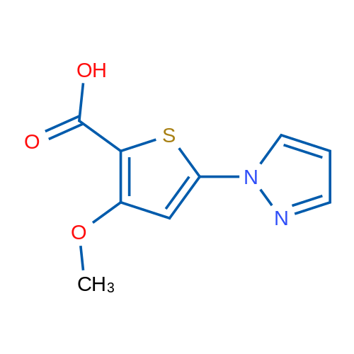 3-Methoxy-5-(1H-pyrazol-1-yl)thiophene-2-carboxylic acid 1g