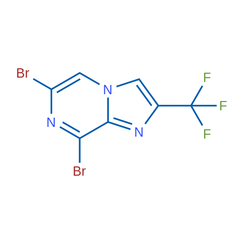6,8-Dibromo-2-(trifluoromethyl)imidazo[1,2-a]pyrazine 1g