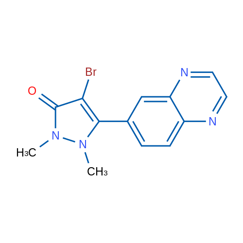 4-Bromo-1,2-dimethyl-5-(quinoxalin-6-yl)-1H-pyrazol-3(2H)-one 1g