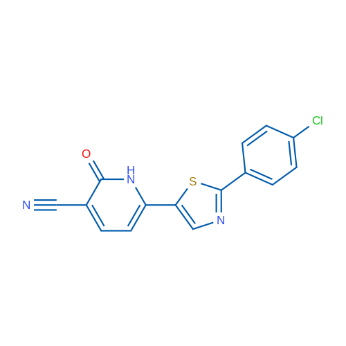 6-[2-(4-Chlorophenyl)-1,3-thiazol-5-yl]-2-oxo-1,2-dihydropyridine-3-carbonitrile 1g