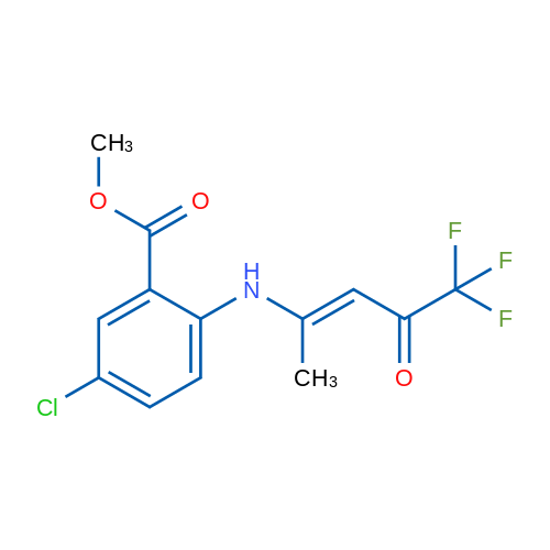 Methyl 5-chloro-2-{[(2E)-5,5,5-trifluoro-4-oxopent-2-en-2-yl]amino}benzoate 1g