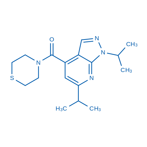 (1,6-Diisopropyl-1H-pyrazolo[3,4-b]pyridin-4-yl)(thiomorpholino)methanone 100mg