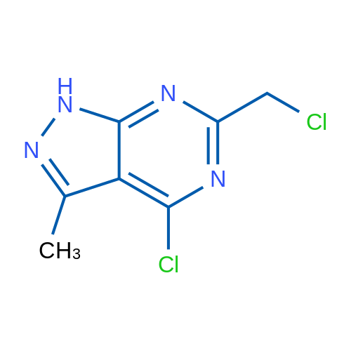 4-Chloro-6-(chloromethyl)-3-methyl-1H-pyrazolo[3,4-d]pyrimidine 1g
