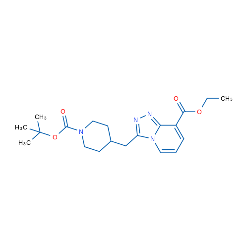 Ethyl 3-((1-(tert-butoxycarbonyl)piperidin-4-yl)methyl)-[1,2,4]triazolo[4,3-a]pyridine-8-carboxylate 1g