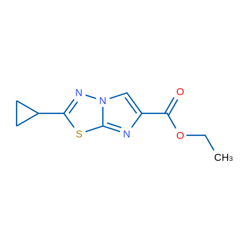 Ethyl 2-cyclopropylimidazo[2,1-b][1,3,4]thiadiazole-6-carboxylate 10mg